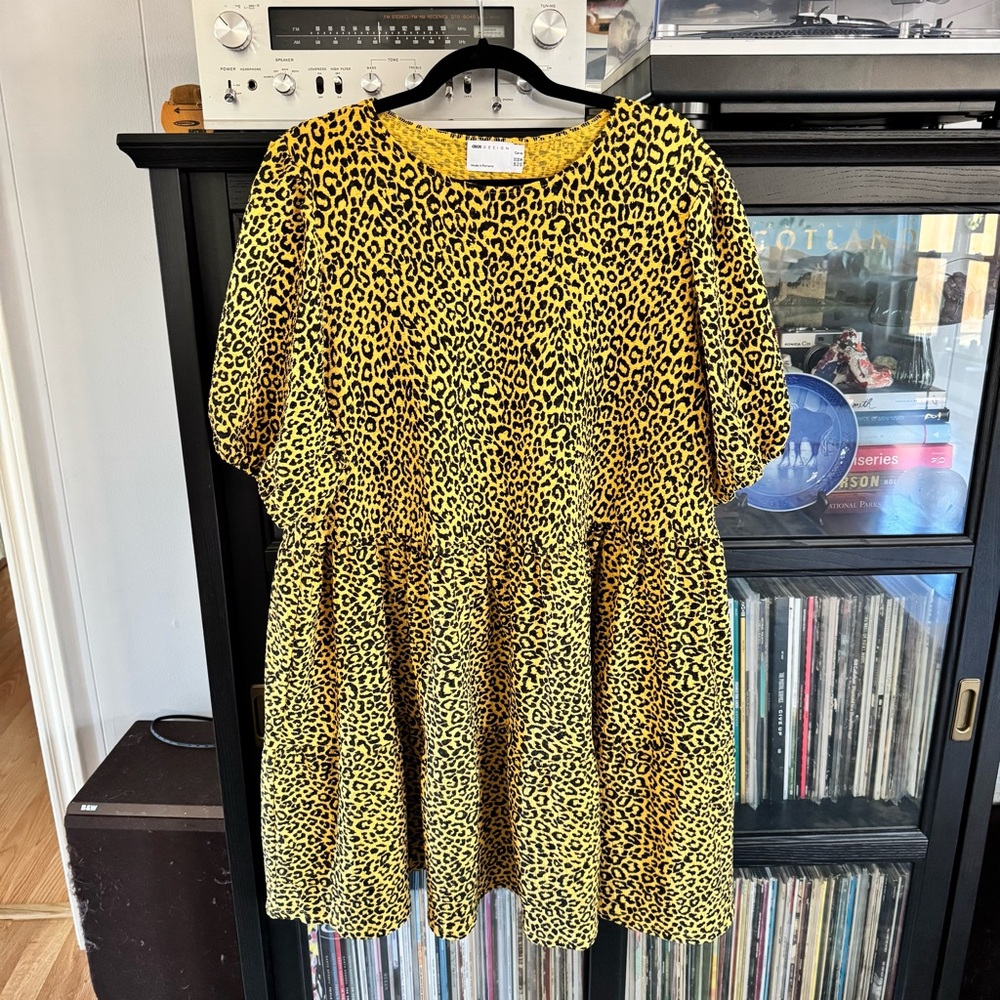 ASOS Curve Cheetah Print babydoll dress